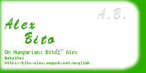 alex bito business card